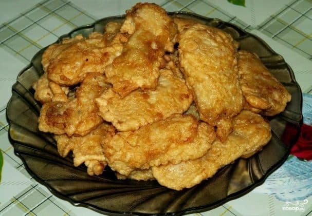 Морскі язык у цесте