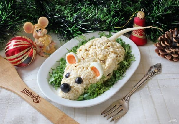 Мясной салат