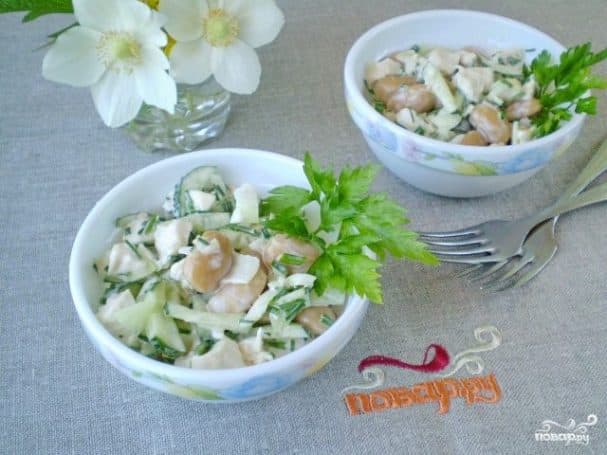 Мясны салат з бабовай