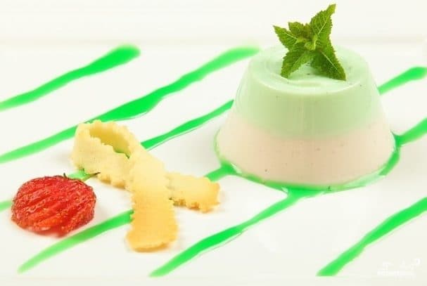 Mint panna cotta