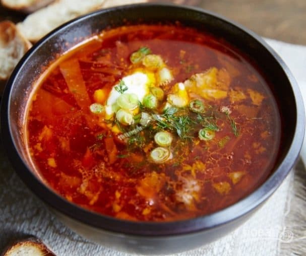 Authentic Ukrainian borscht
