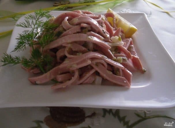 German sausage salad