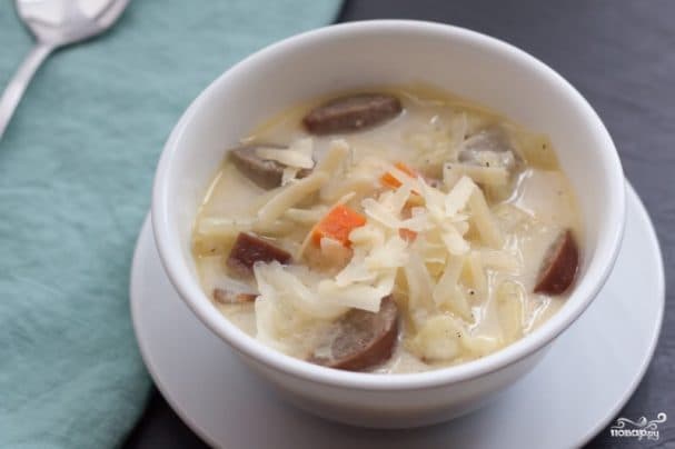 German sausage soup