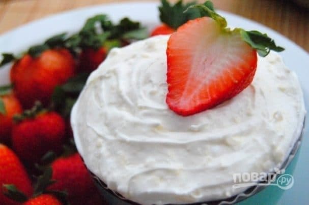 Low-calorie cream for cake
