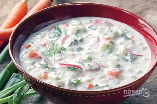 vegetable with kefir