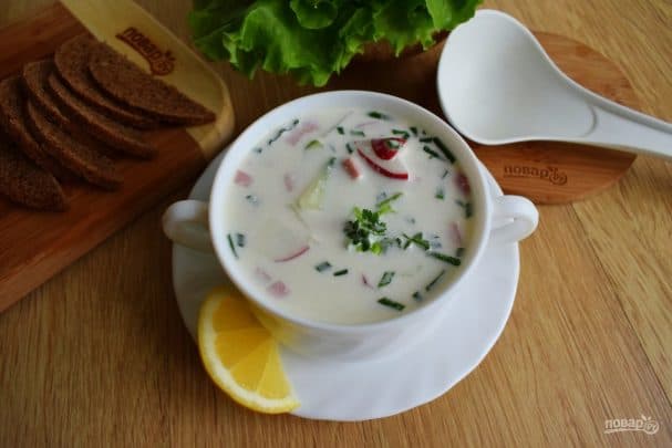 Mayonnaise-based okroshka