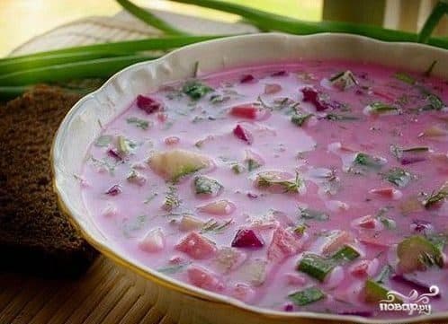 Окрошка на буряковому відварі