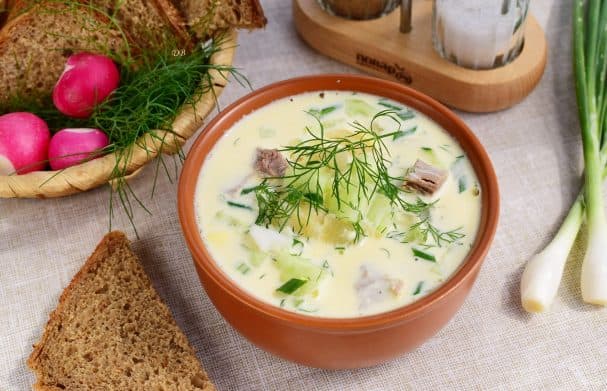 Beef okroshka