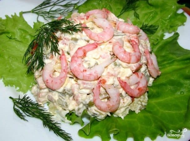 with shrimp and avocado