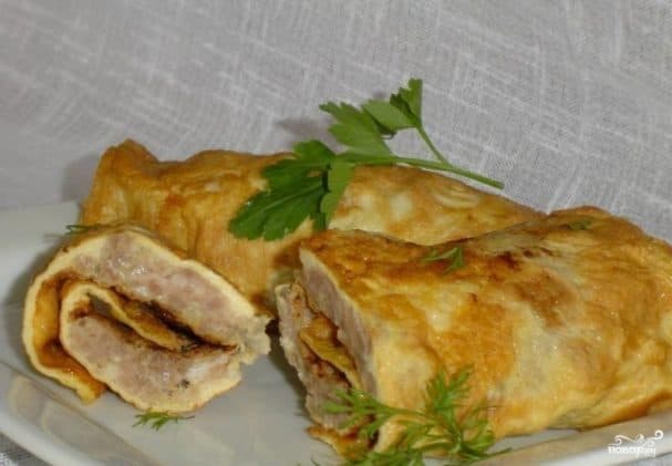 Яичніца з фаршам