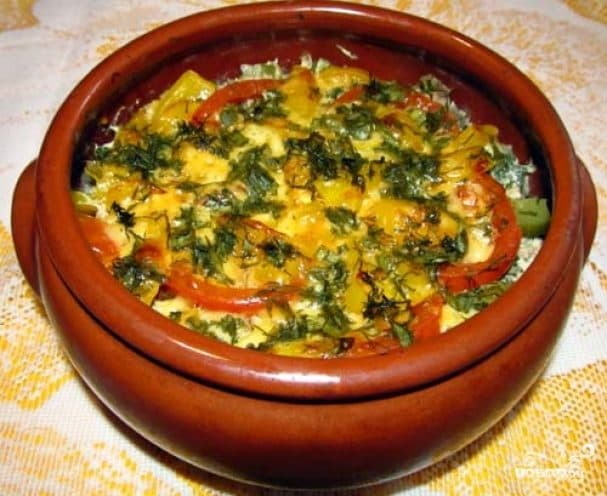 Vegetables in pots