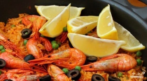 Паэлья з крэвэткамі
