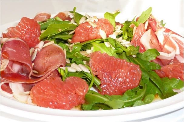 Prosciutto with arugula