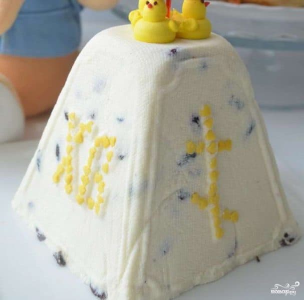 Easter cottage cheese dessert without eggs
