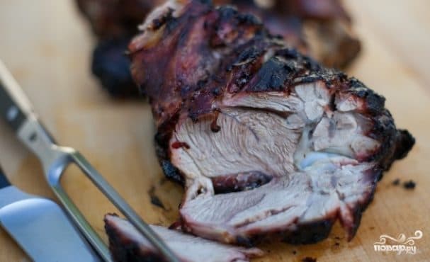 Grilled lamb shoulder