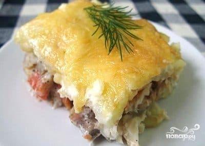 Roach baked under cheese