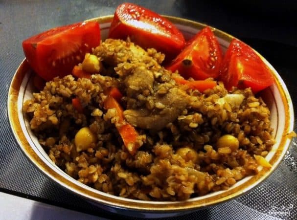 Buckwheat pilaf with chicken