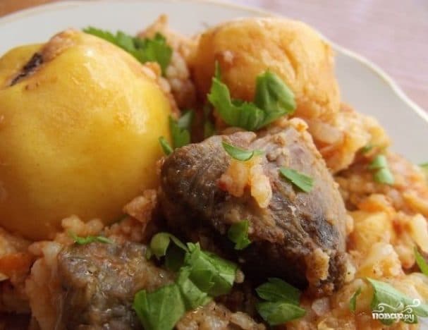 Pilaf with quince