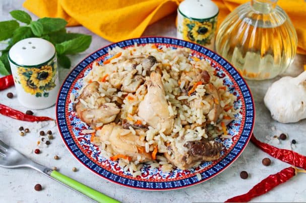 Пілюха з курыцай у мультаварцы