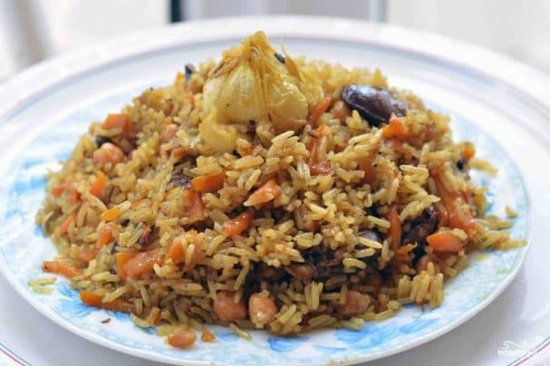 Pilaf in a pot