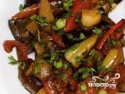 Tomatoes stewed with onions