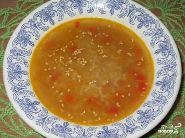 Пасны ленсавы суп