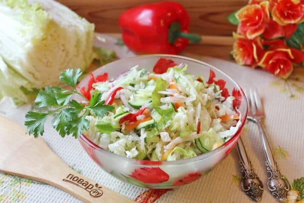 Пасны салат з пекінскай капусты