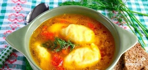 Смачний суп з клецьками