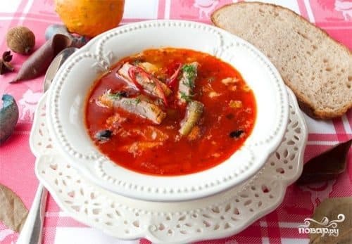 Рассольник с перловой крупой