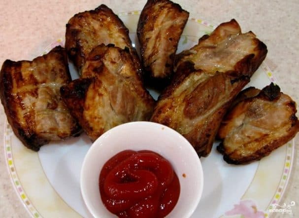 Ребрышки в медово-горчичном соусе