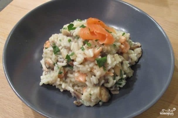Salmon risotto