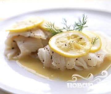 Fish with lemon sauce