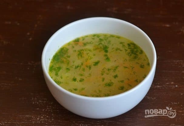Fish soup with canned fish