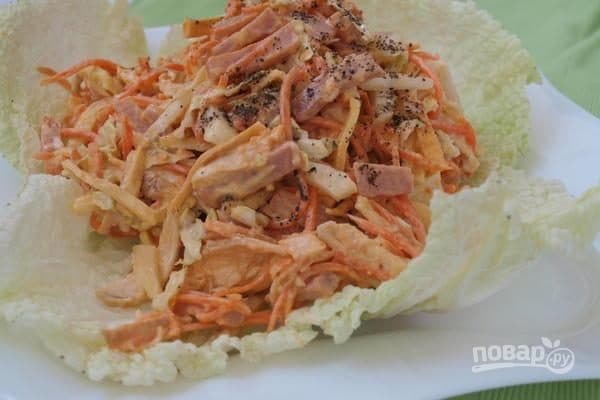 Salad with Korean-style carrots