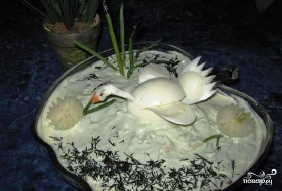 Салат Белы лебедзь