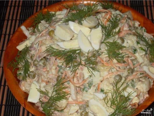 Салат с ветчиной