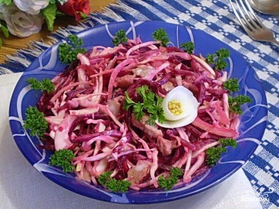 Салат с капустой