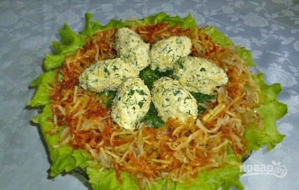 Салат с грибами