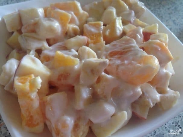 Banana and orange salad