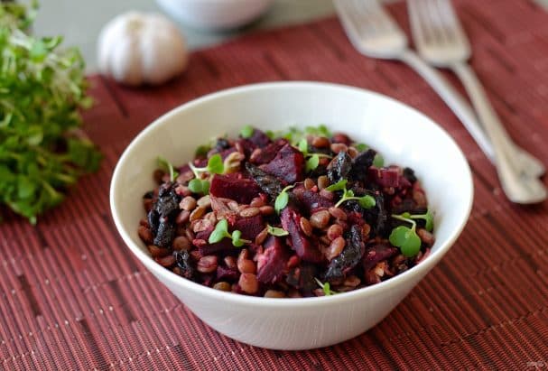 Lentil and beet salad