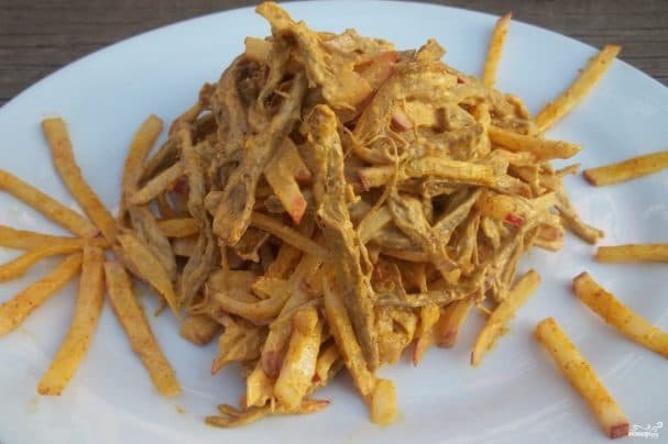 Салат із яловичини та редьки