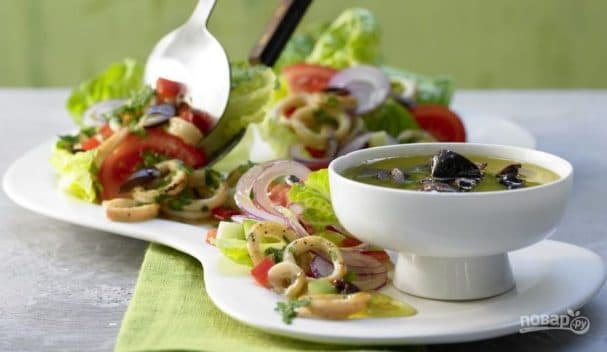 Classic squid salad