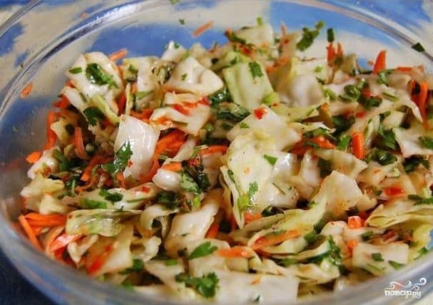 Салат з капусты па-карэйску