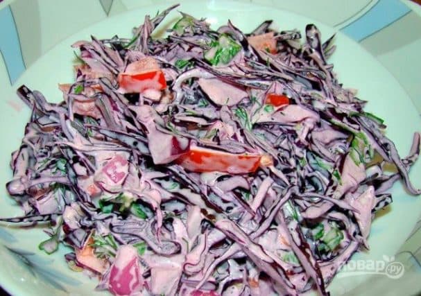Салат из краснокачанной капусты