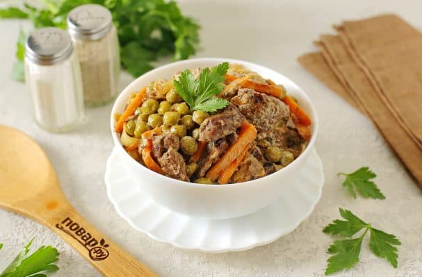 Салат из куриной печени