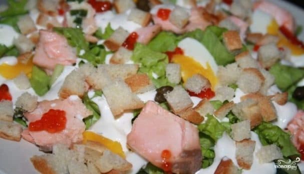 Smoked salmon salad
