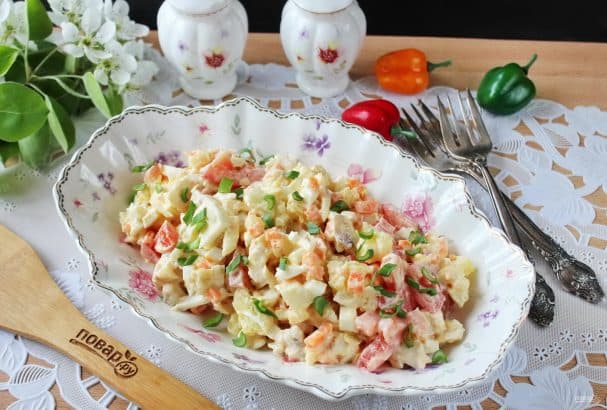 Салат из морского окуня