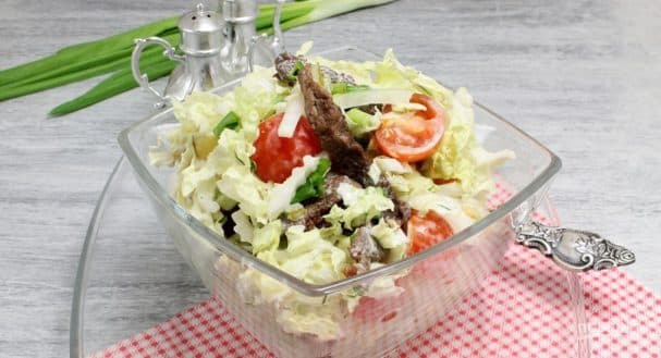 Салат из мяса говядины