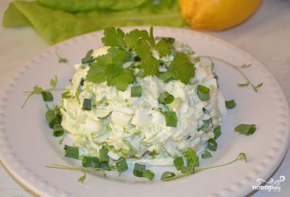 Radish and egg salad