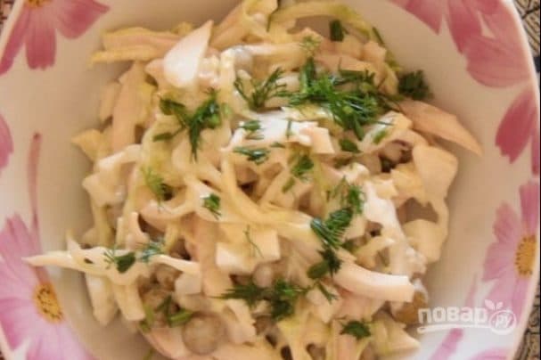 Fresh squid salad